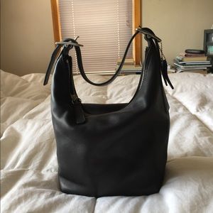 Vintage Coach Black Hobo. New. Classic.